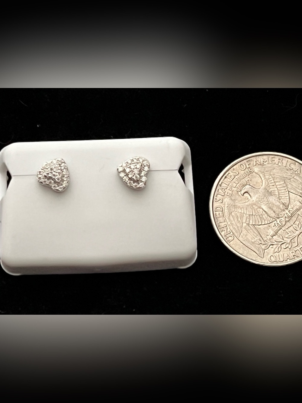 0.50 CTW Moissanite Heart Cluster Stud Earrings | 925 Sterling Silver